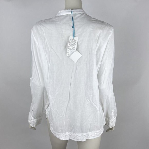 ipekevi Hand‎ made Blouse Top Women XL NWT Lightweight Cotton Embroidered White - Picture 3 of 16